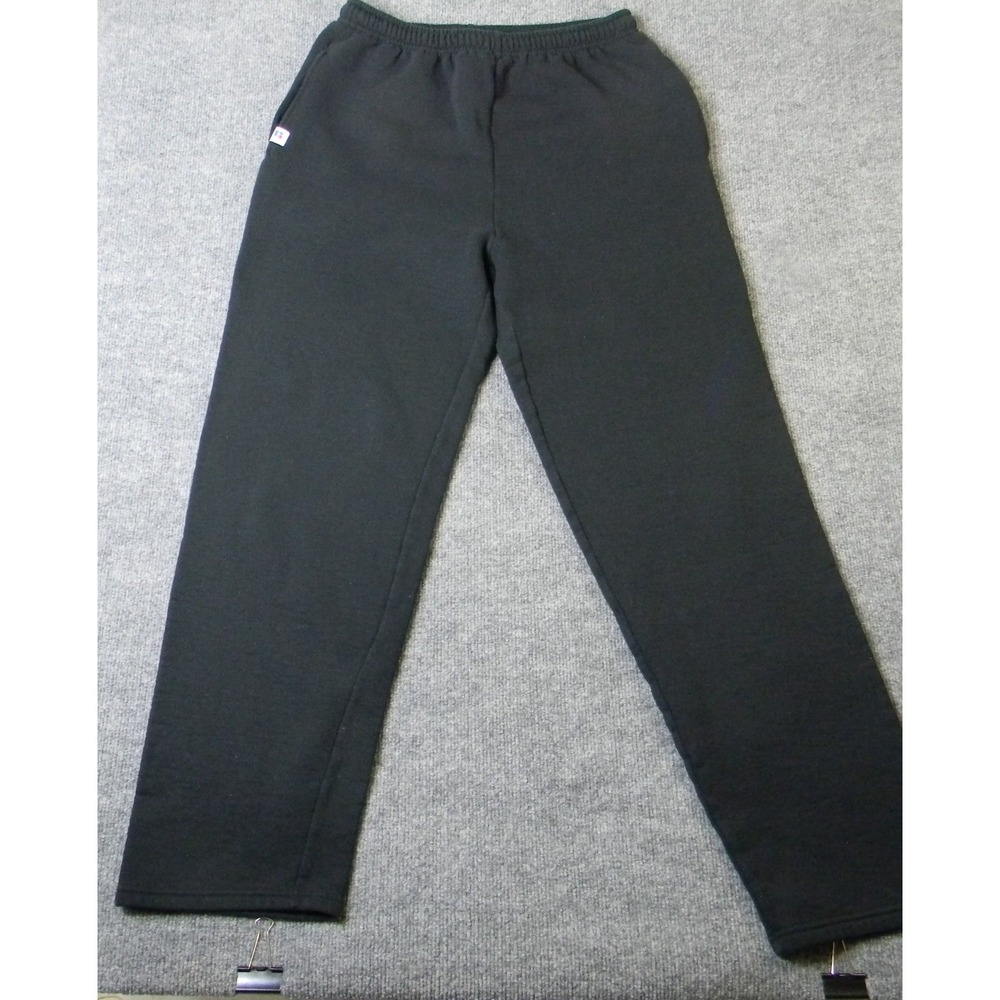 Russell Athletic Mens XL Black Sweatpants Elastic Waist Straight Leg Pockets
